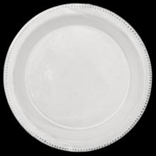 Perles Small Octagonal Soup Plate, set of 6 by Astier de Villatte, B2B view on black background