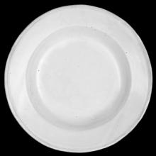 Sobre Soup Plate, set of 6 by Astier de Villatte, B2B view on black background
