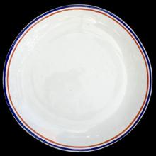 Commune de Paris Tricolore Soup Plate, set of 6 by Astier de Villatte, B2B view on black background