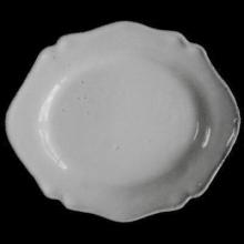 Bac Dessert Plate, set of 6 by Astier de Villatte, B2B view on black background