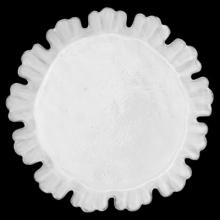 Chou Dinner Plate with Thirteen Petals, set of 6 by Astier de Villatte, B2B view on black background