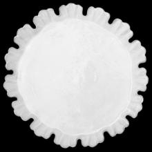 Chou Large Dinner Plate with Fifteen Petals, set of 6 by Astier de Villatte, B2B view on black background