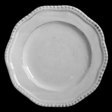 Clarabelle Dinner Plate, set of 6 by Astier de Villatte, B2B view on black background