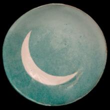 John Derian Crecent Moon Saucer, set of 6 by Astier de Villatte, B2B view on black background