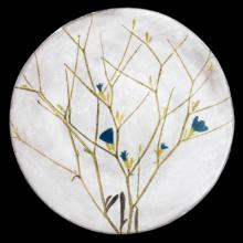 John Derian Medium Cichorium Plate, set of 6 by Astier de Villatte, B2B view on black background