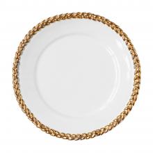 Joséphine Gold Dessert Plate, set of 6 by Astier de Villatte, B2B view on black background