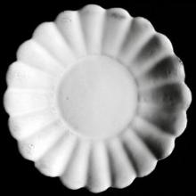 Marguerite Side Plate, set of 6 by Astier de Villatte, B2B view on black background