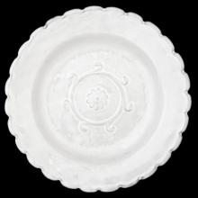 Pensée Dessert Plate, set of 6 by Astier de Villatte, B2B view on black background