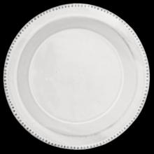 Perles Dessert Plate, set of 6 by Astier de Villatte, B2B view on black background