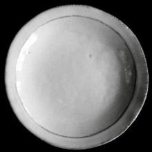 Simple Small Plate, set of 6 by Astier de Villatte, B2B view on black background