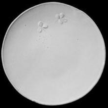 Nathalie Lété Trèfles Large Dinner Plate, set of 6 by Astier de Villatte, B2B view on black background