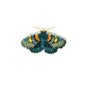 Africa Peach Moth hand-embroidered brooch by Trovelore at BON TON goods