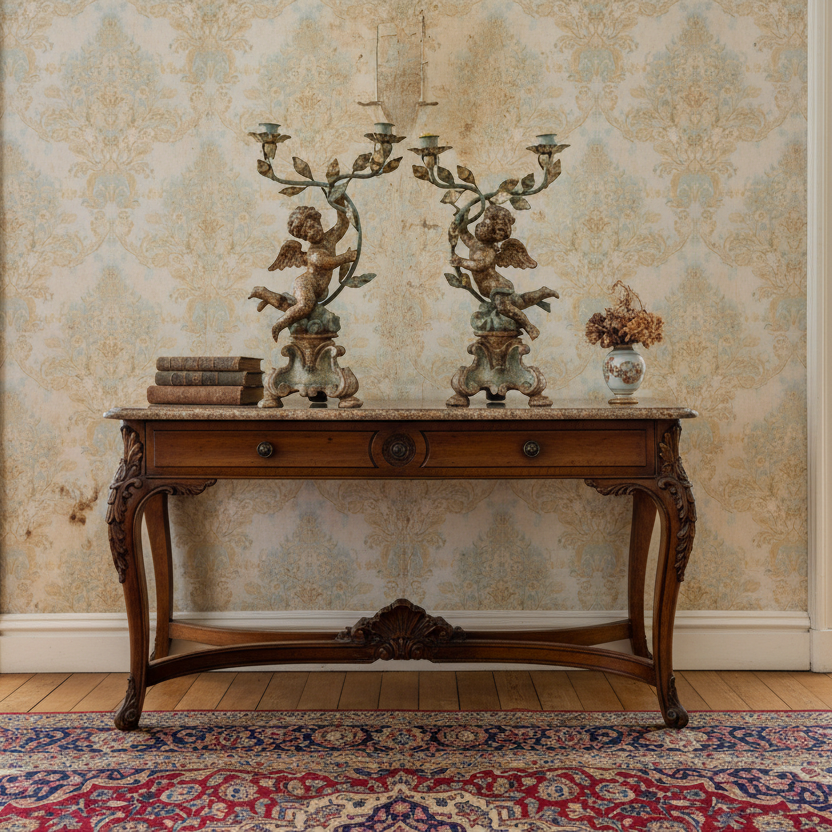 Pair of Figural Renaissance-Style Cherub Candelabras