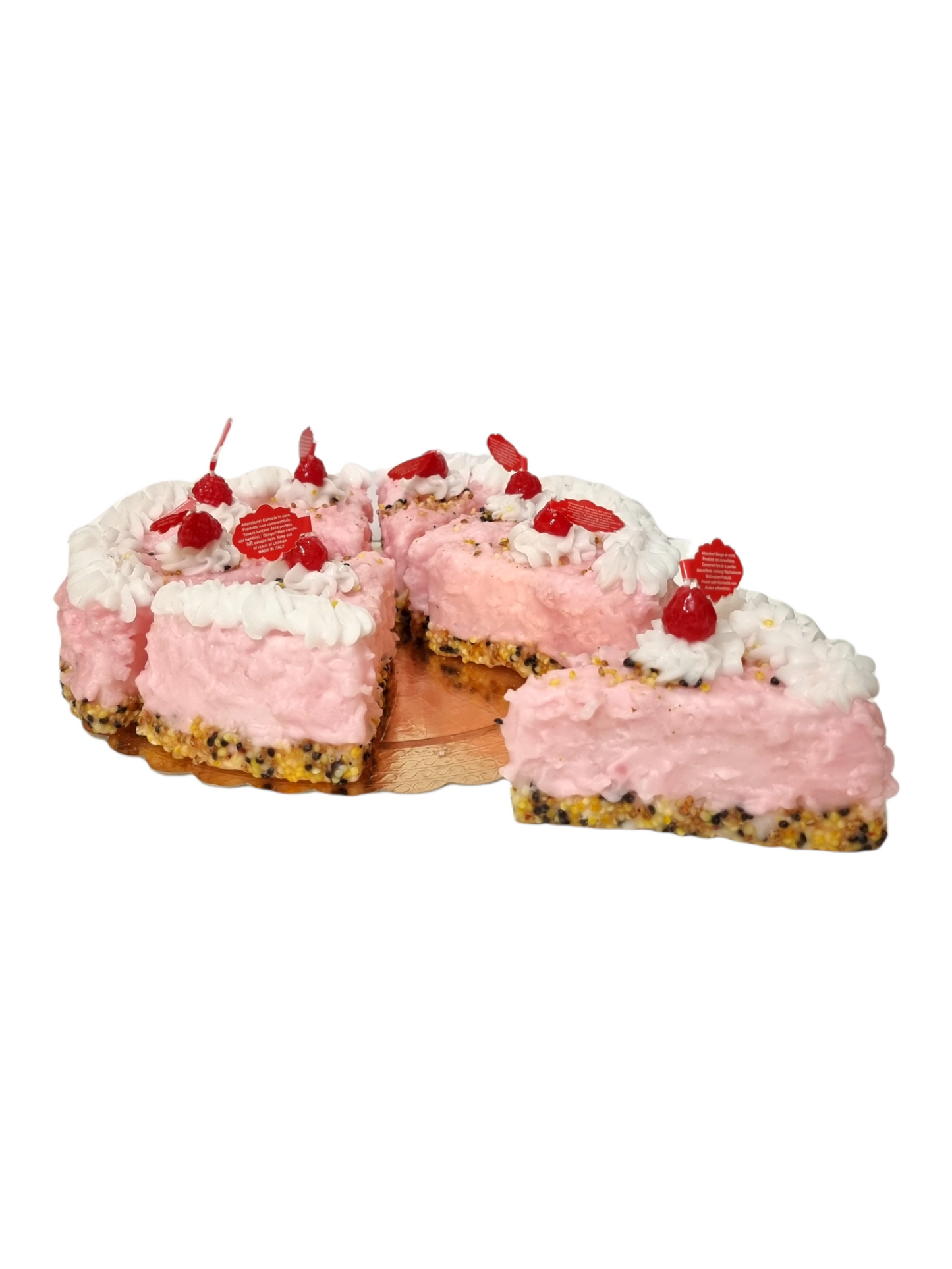 Pink Crispy Wax Cake - Cake Slice - Torta a Fette Croccante Rosa | Cereria Introna