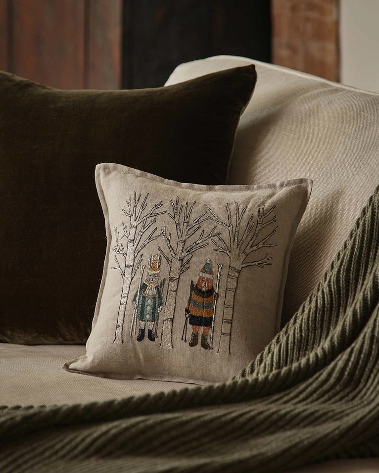 Aspen Skiers Pillow | Coral & Tusk