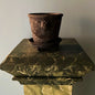 Grey Unglazed Lion Pot with Saucer on Legs | Handmade Erik Bendtsen Ceramics