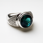 Sea Blue Tourmaline and Diamond Ring | Mikkel Brøgger