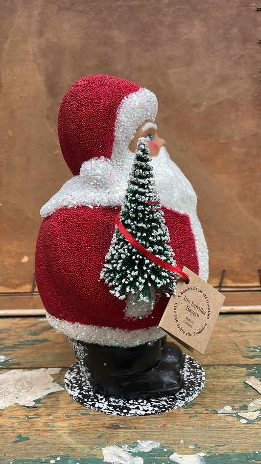 Chubby Santa, Red Beaded | Ino Schaller