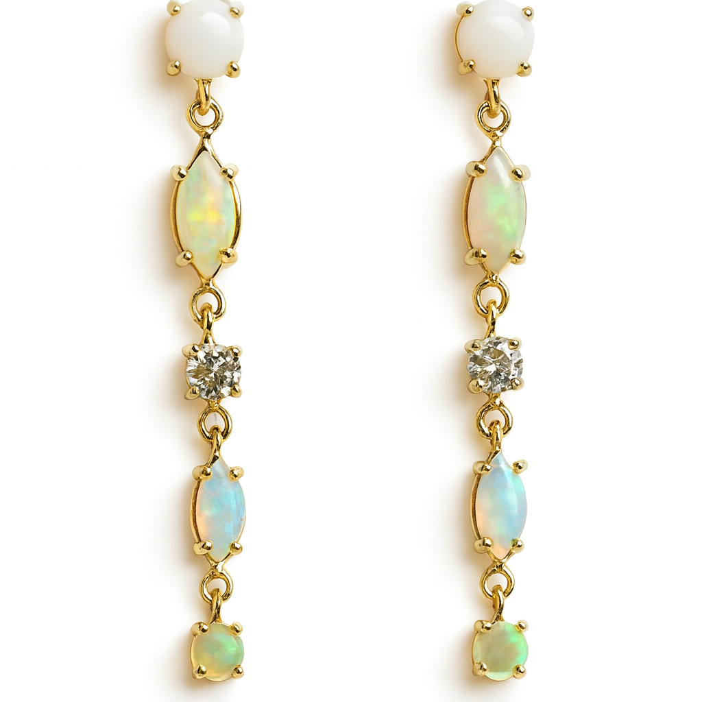Diamond and Opal Earrings | Mikkel Brøgger