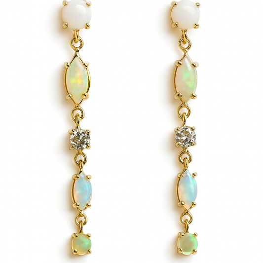 Diamond and Opal Earrings | Mikkel Brøgger