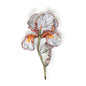 Benton Iris hand-embroidered brooch by Trovelore at BON TON goods