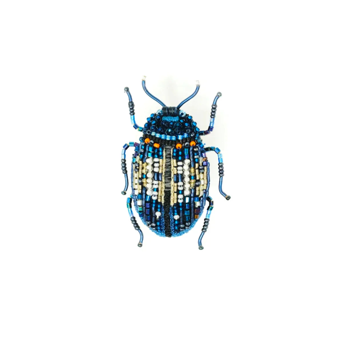 Blue Mint Beetle Brooch Pin | Trovelore