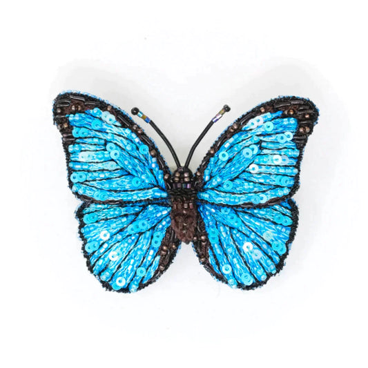 Blue Morpho Brooch Pin | Trovelore