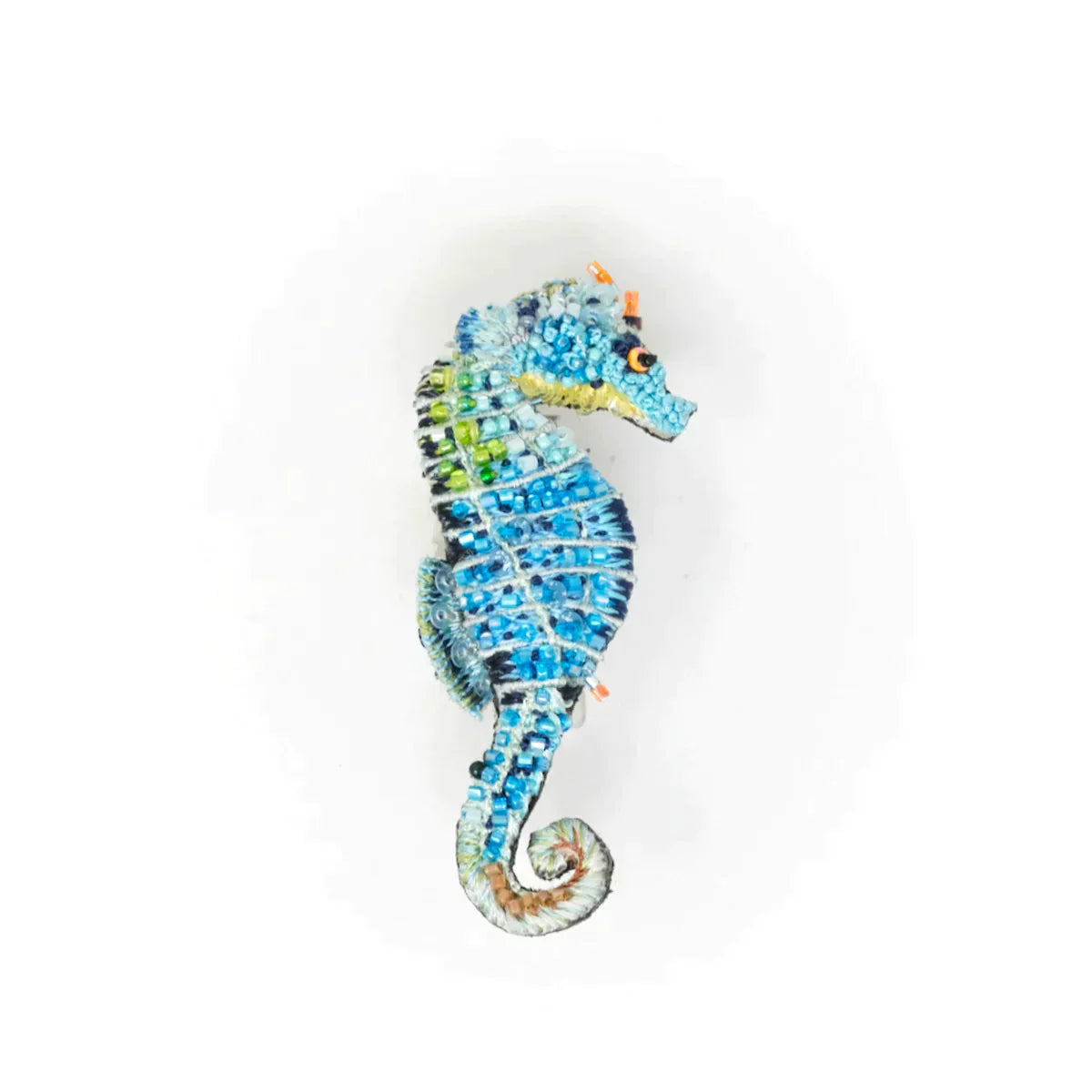 Blue Seahorse Brooch Pin | Trovelore