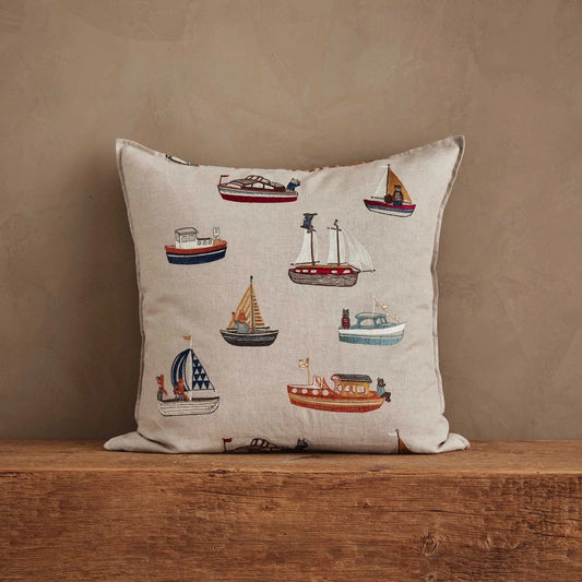 Boats Pattern Pillow | Coral & Tusk