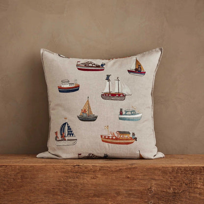 Boats Pattern Pillow | Coral & Tusk