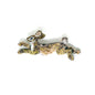 Bounding Hare hand-embroidered brooch by Trovelore at BON TON goods