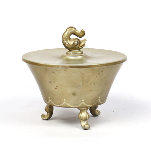 CG Hallberg Pewter Box with Lid, Sweden circa 1930
