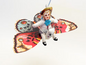 Butterfly Rider Figure/Ornament | Vintage by Crystal Spun Cotton Ornament