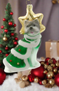 Festive Cat - Tree with Star | Christmas Ornament