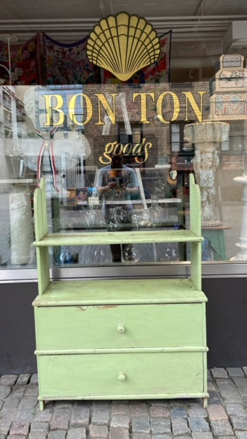 Vintage Green Baker's Cabinet