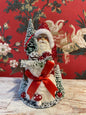 Red Glitter Santa with Bag of Woodland Treats | Ino Schaller