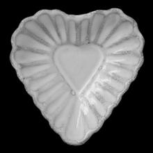 Peggy Micro Heart Dish, set of 6 by Astier de Villatte, B2B view on black background