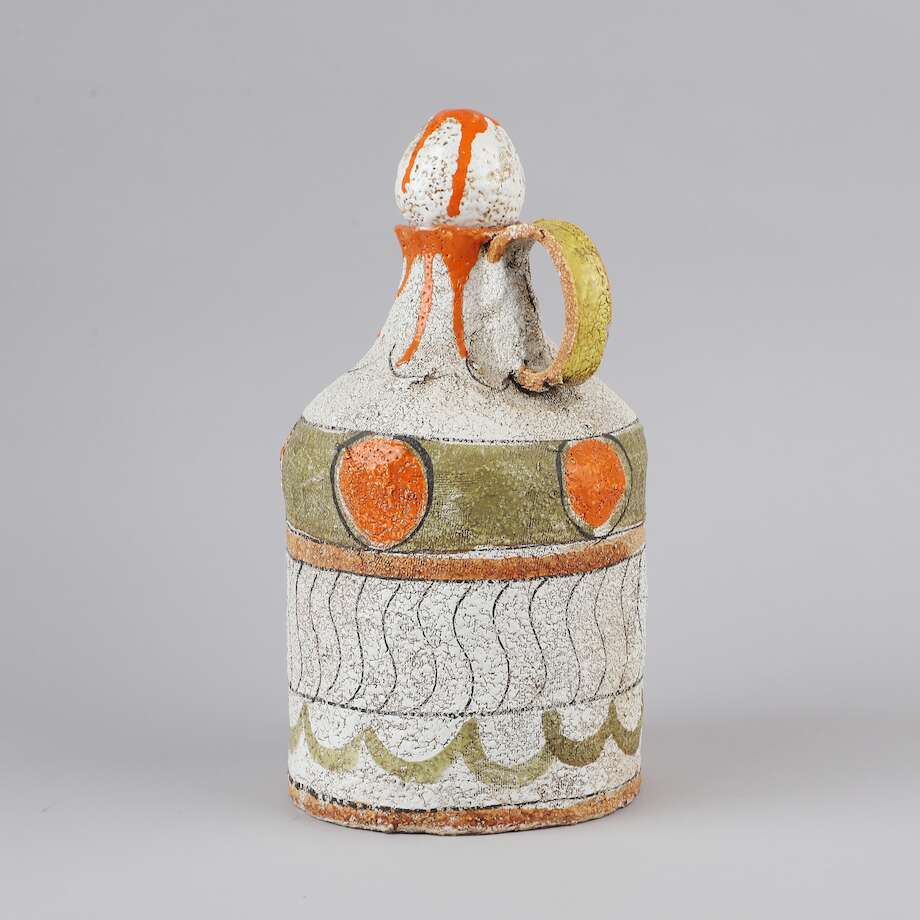 Mamma Ro Italian Ceramic Carafe – Hand-Painted, H 32 cm