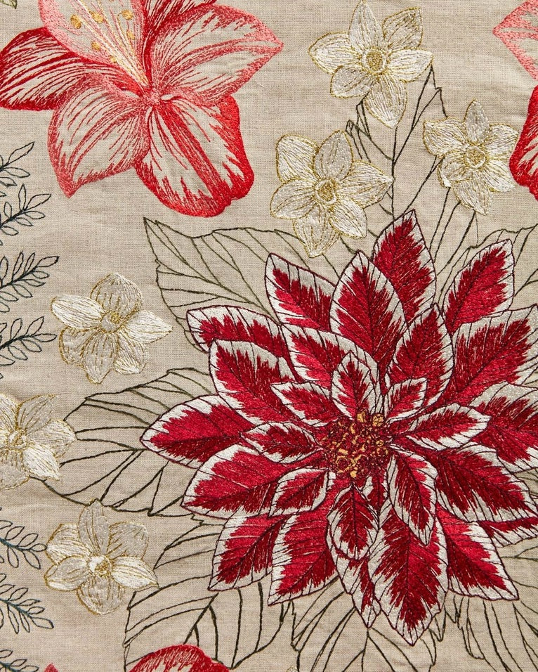 Christmas Flowers Table Runner | Coral & Tusk