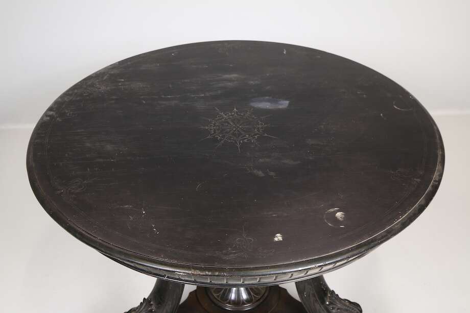 Coffee table, Empire Style, Carved Decoration with Dolphins