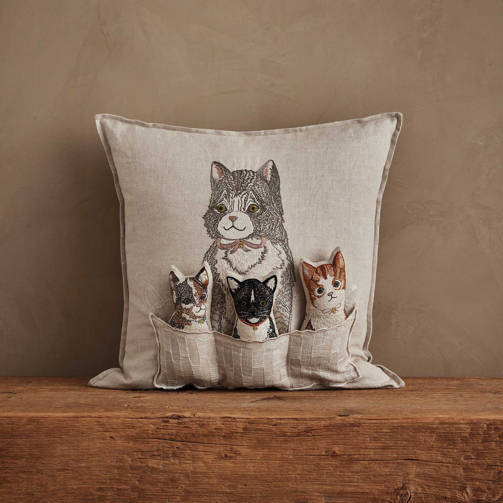 Basket of Kittens Pocket Pillow by Coral & Tusk, product view