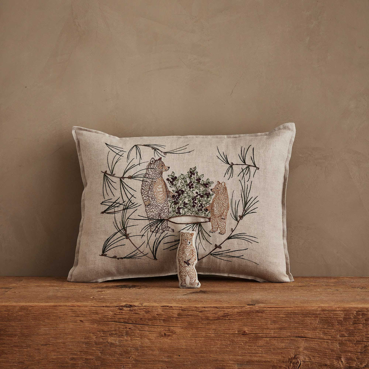 Briar Bears Pocket Pillow by Coral & Tusk