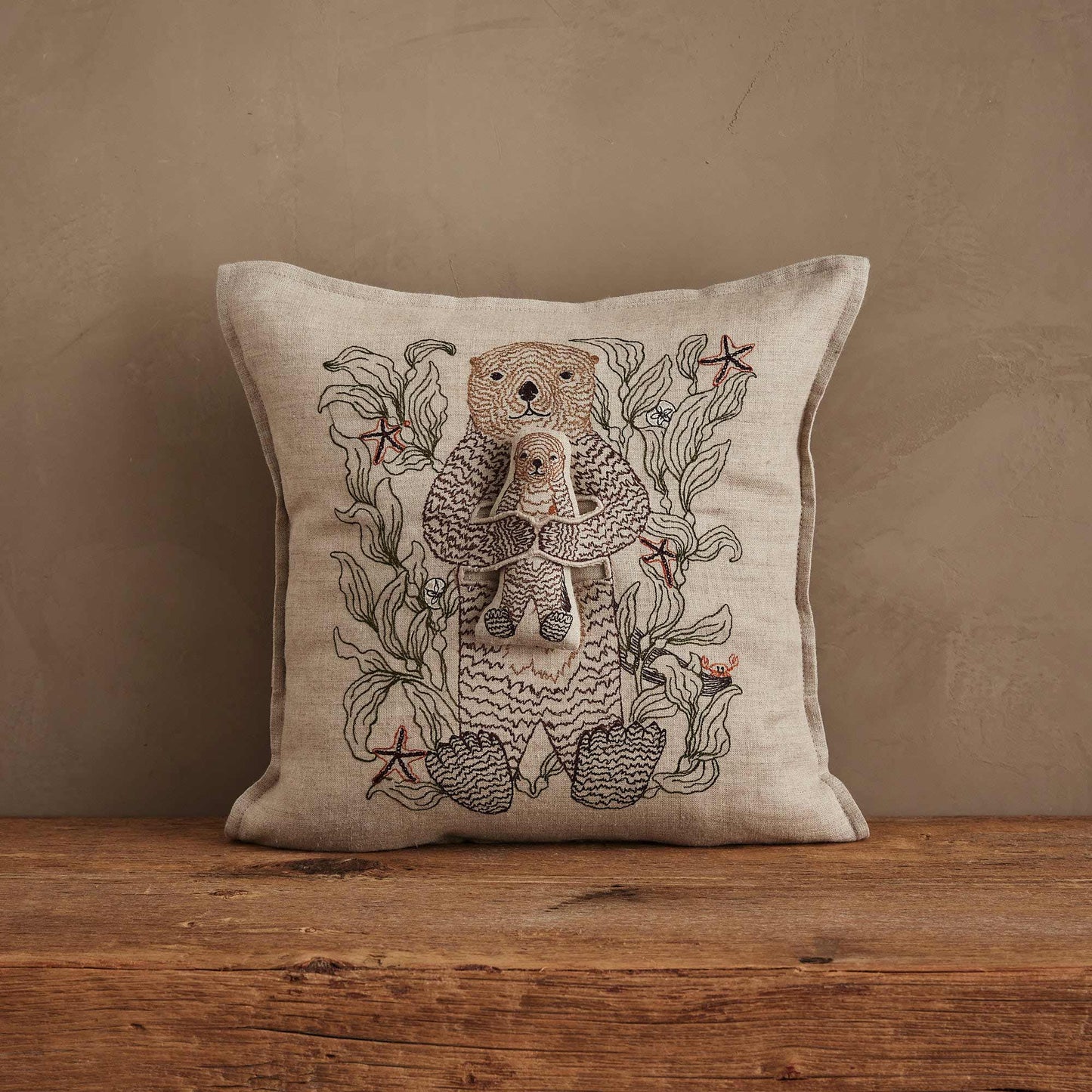 Otter Mama Pocket Pillow by Coral & Tusk, product view