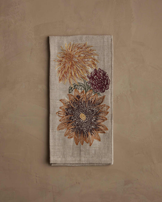 Autumn Sunflower Tea Towel by Coral & Tusk