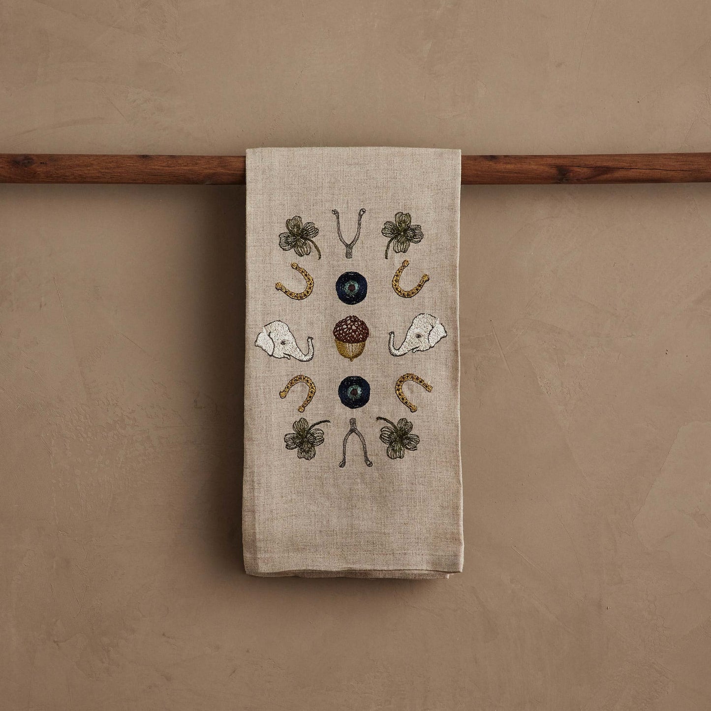 Good Luck Tea Towel by Coral & Tusk, product view