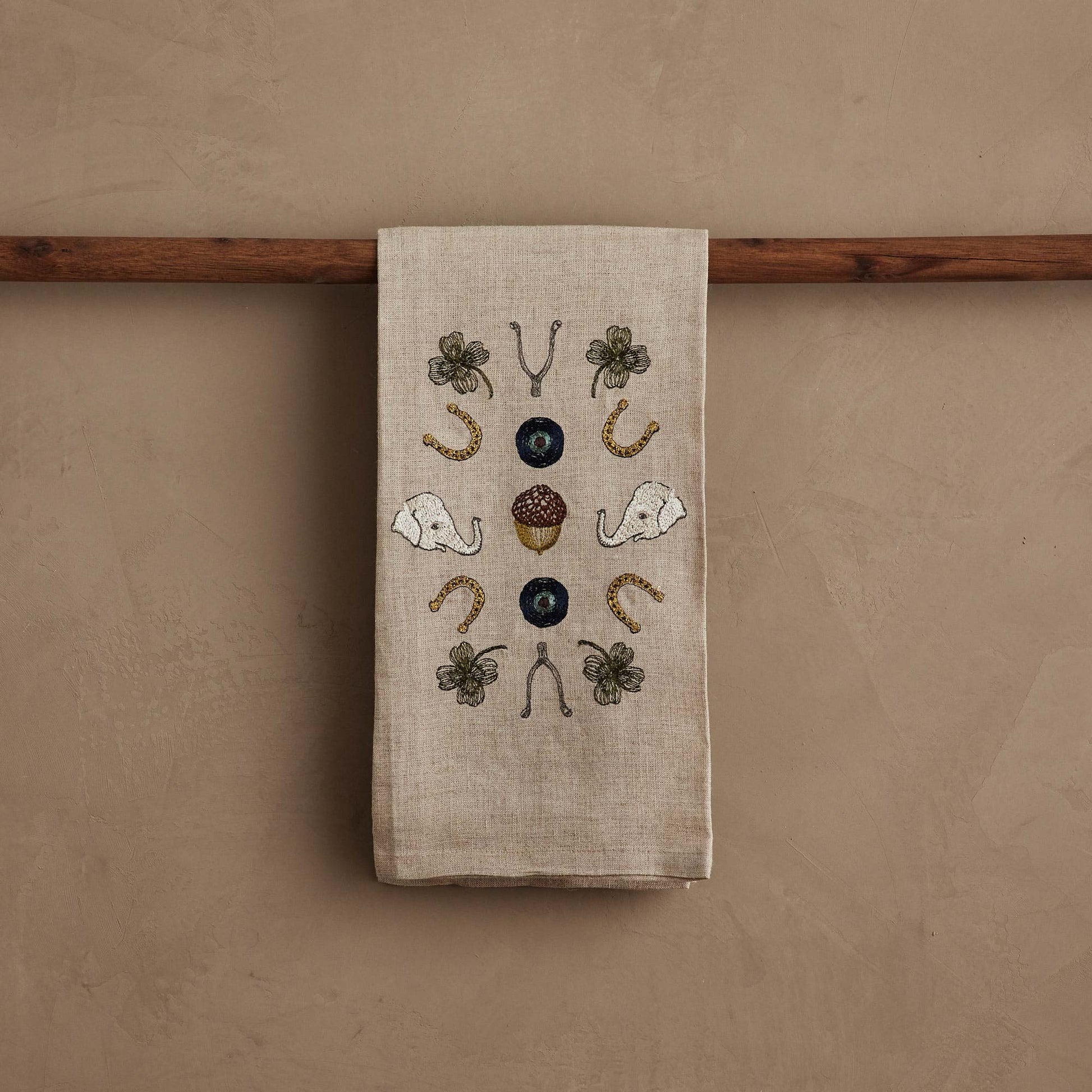Good Luck Tea Towel by Coral & Tusk, product view