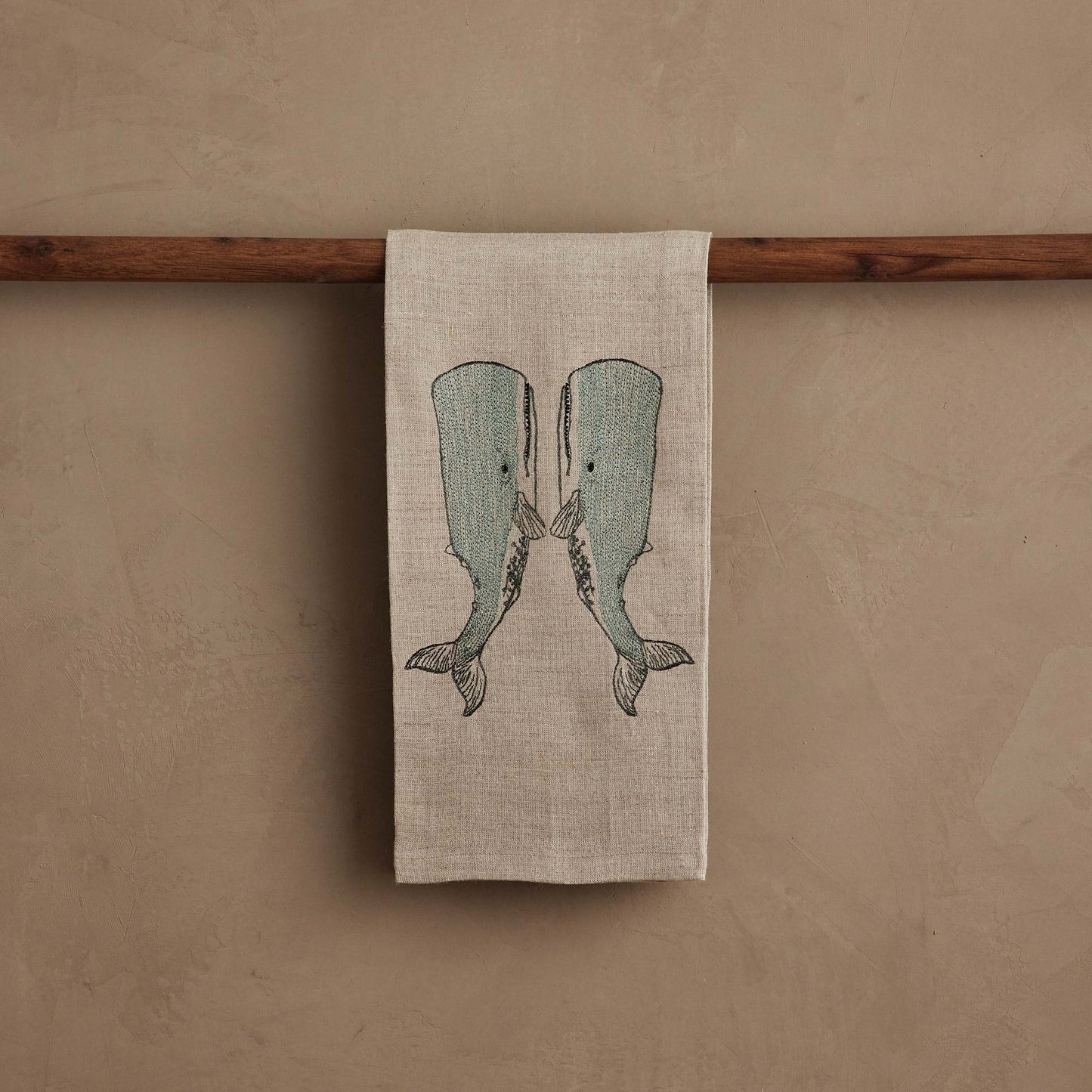 Whale Love Tea Towel by Coral & Tusk, product view