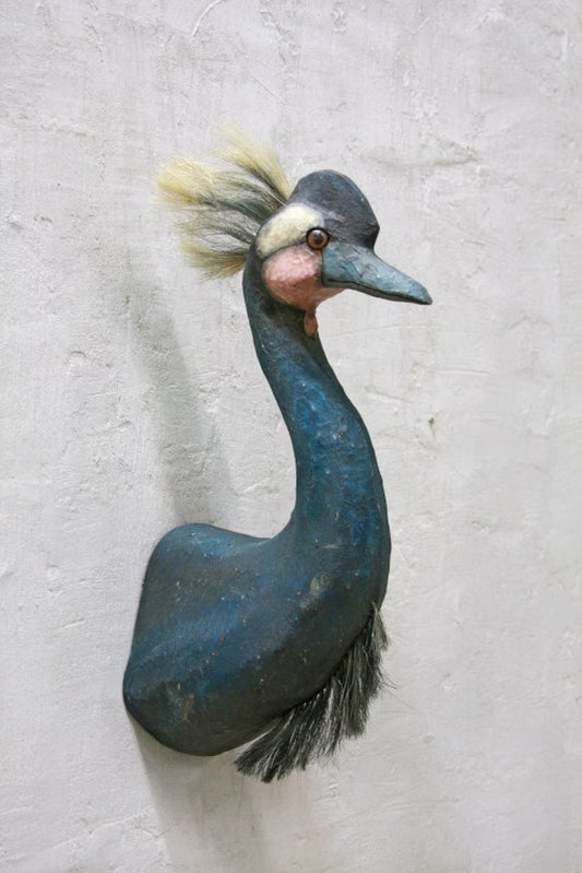 Mounted Crowned Crane