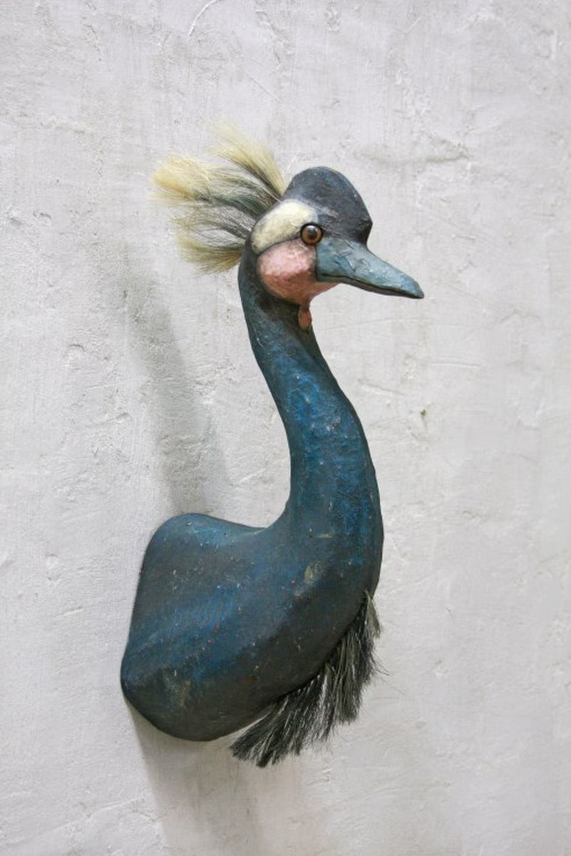 Mounted Crowned Crane