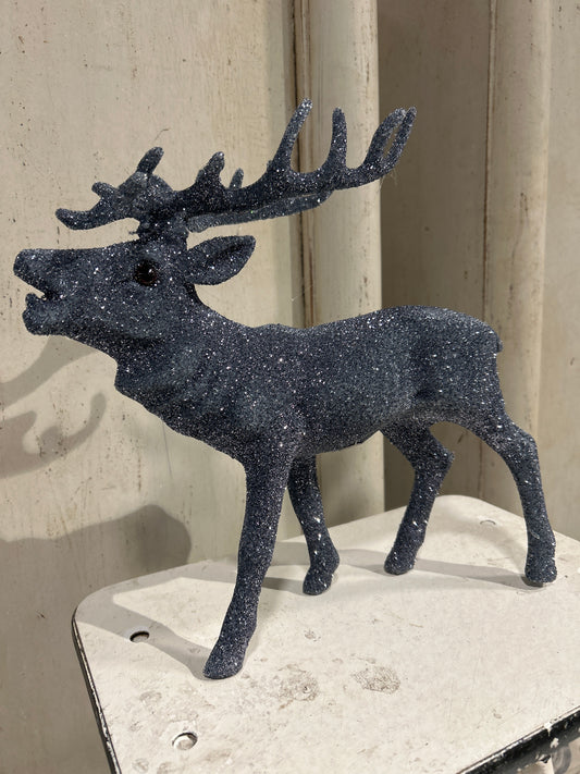 Gunmetal Silver Beaded Grand Reindeer | Ino Schaller